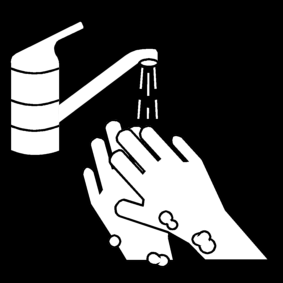 rinse hands